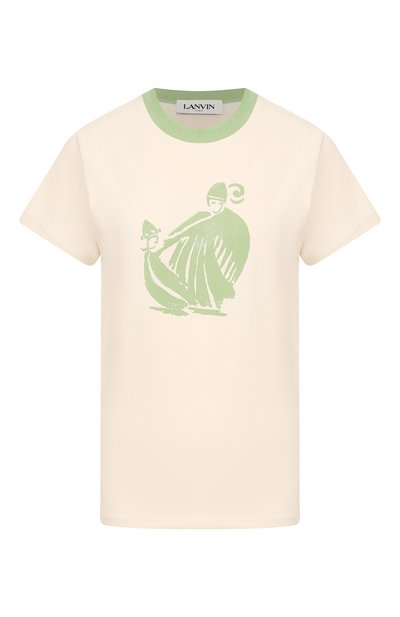 Женская хлопковая футболка LANVIN, арт. RW-T0688I-TJ02-H19