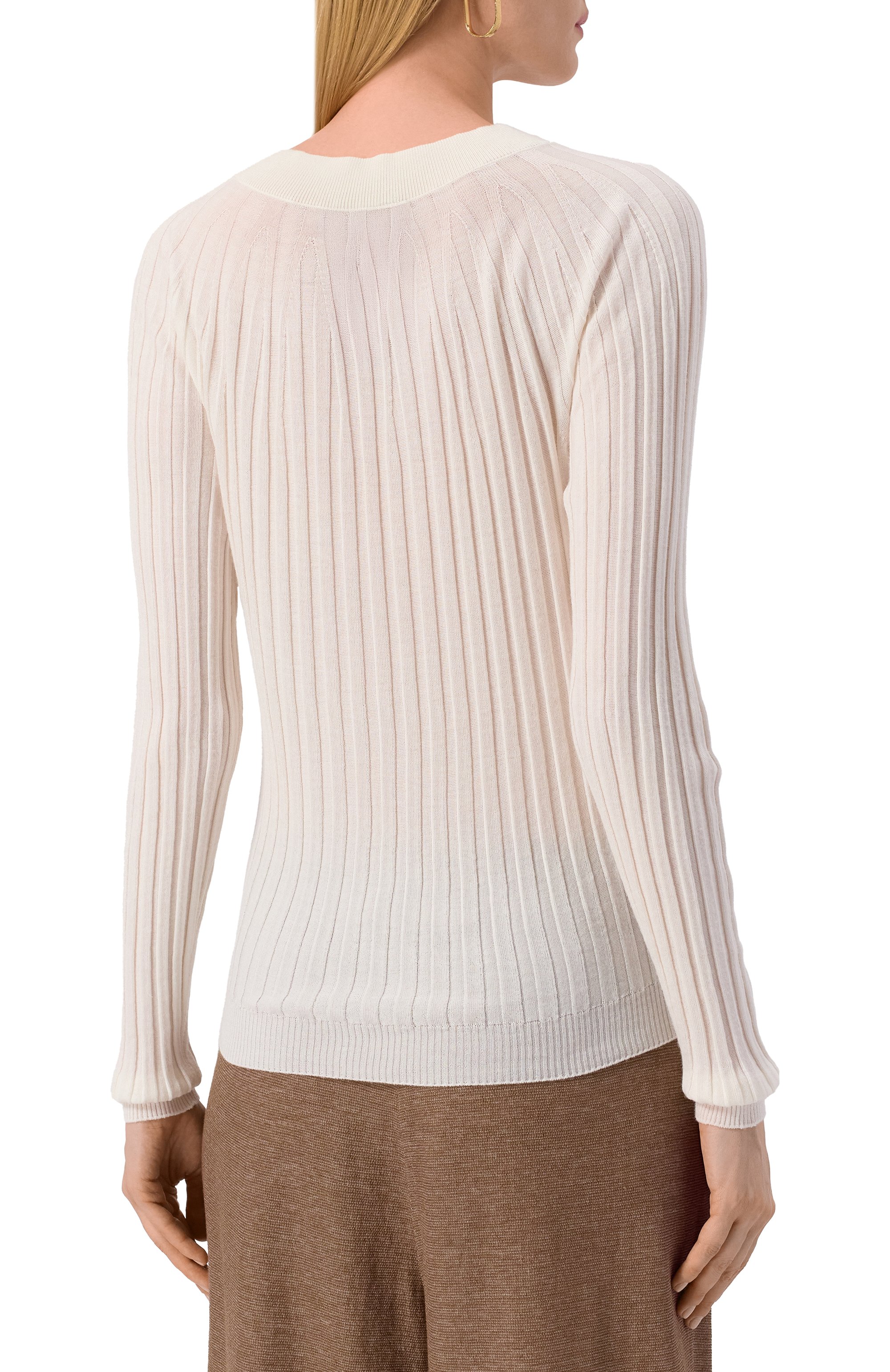 Пуловер из кашемира и шелка GIORGIO ARMANI, арт. GW001814/AF18784, фото 4