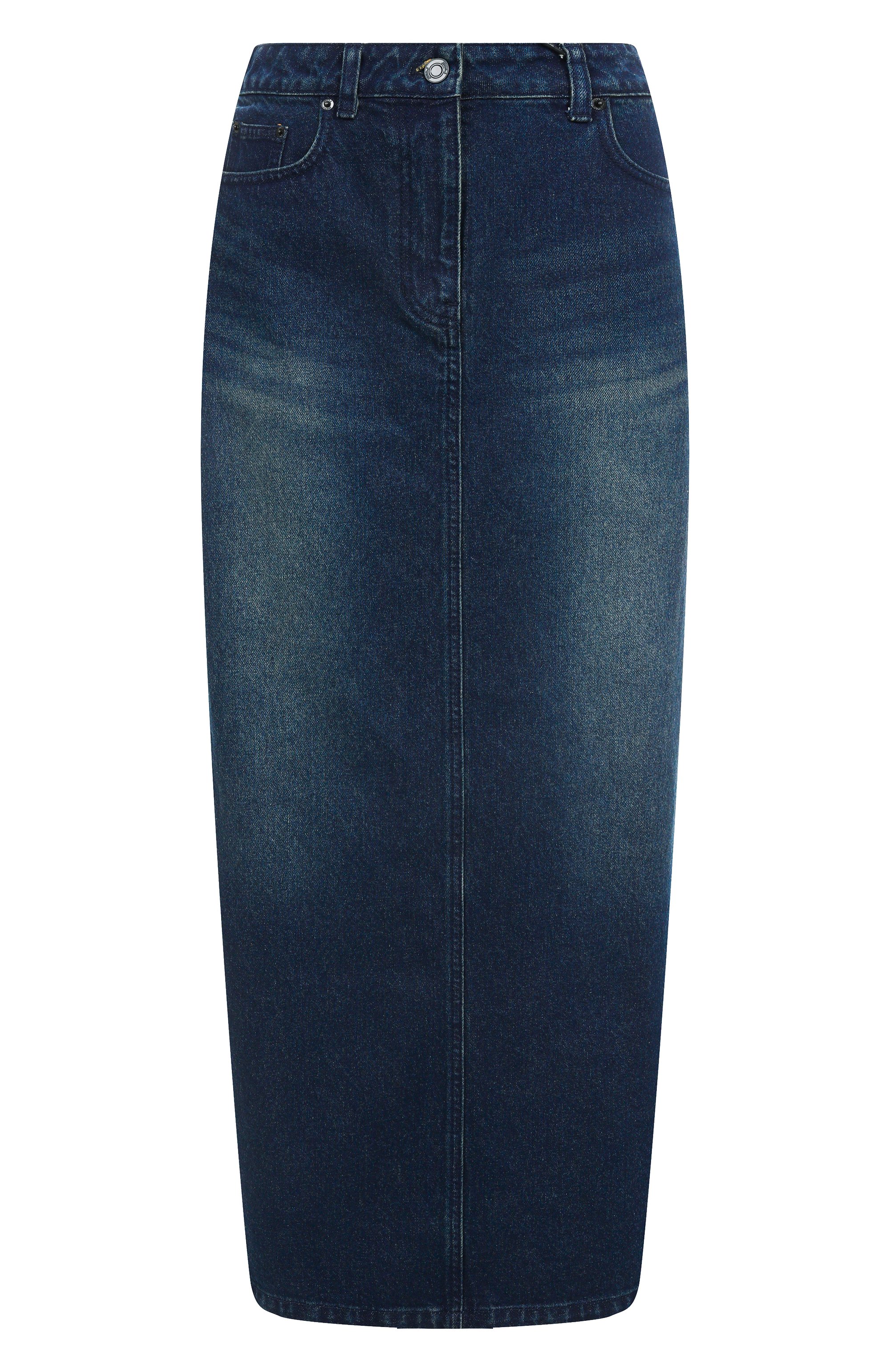 Джинсовая юбка JUUN.J синего цвета по цене 54350 руб., арт. JW5127W02P, фото 1 Джинсовая юбка JUUN.J, арт. JW5127W02P, фото 1