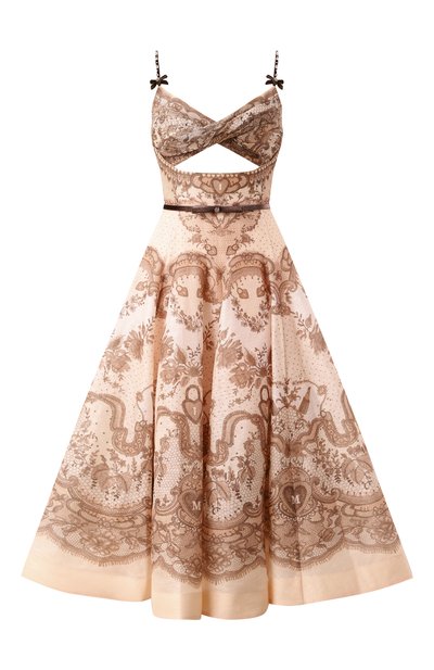 Женское платье изо льна и шелка ZIMMERMANN, арт. 2177DR251