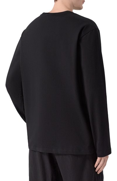 Хлопковый лонгслив MSGM черного цвета по цене 15550 руб., арт. 2000MM511/200002, фото 4 Хлопковый лонгслив MSGM, арт. 2000MM511/200002, фото 4