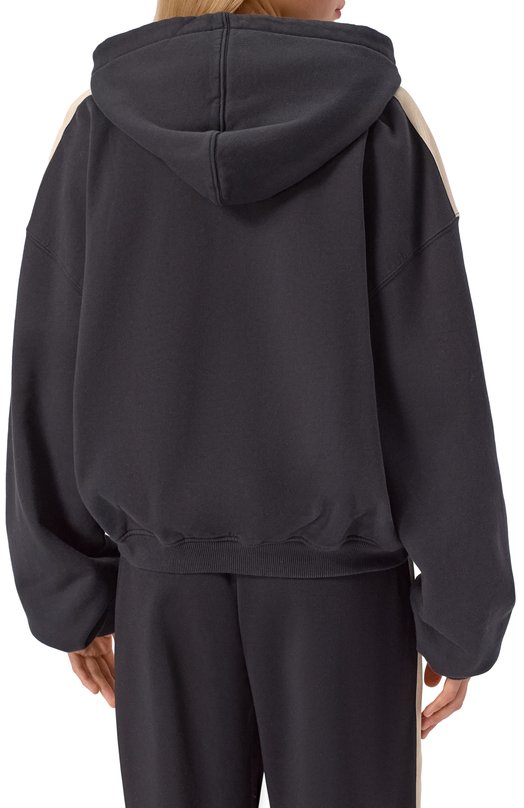 Хлопковое худи Palm Angels PWBB076F25FLE006 Чёрный  PWBB076F25FLE006 Фото 4