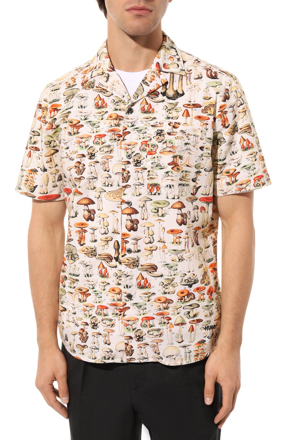 Хлопковая рубашка HUGO разноцветного цвета по цене 11640 руб., арт. 50496152, фото 3 Хлопковая рубашка HUGO, арт. 50496152, фото 3