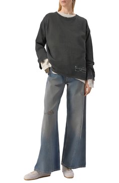 Женские комбинированные кеды DRIES VAN NOTEN кремового цвета, арт. WS251/1527/901 | Фото 2 (Кросс-КТ: Низкие; Материал внешний: Текстиль, Натуральная кожа; Подошва: Плоская; Стили: Кэжуэл; Материал внутренний: Натуральная кожа)