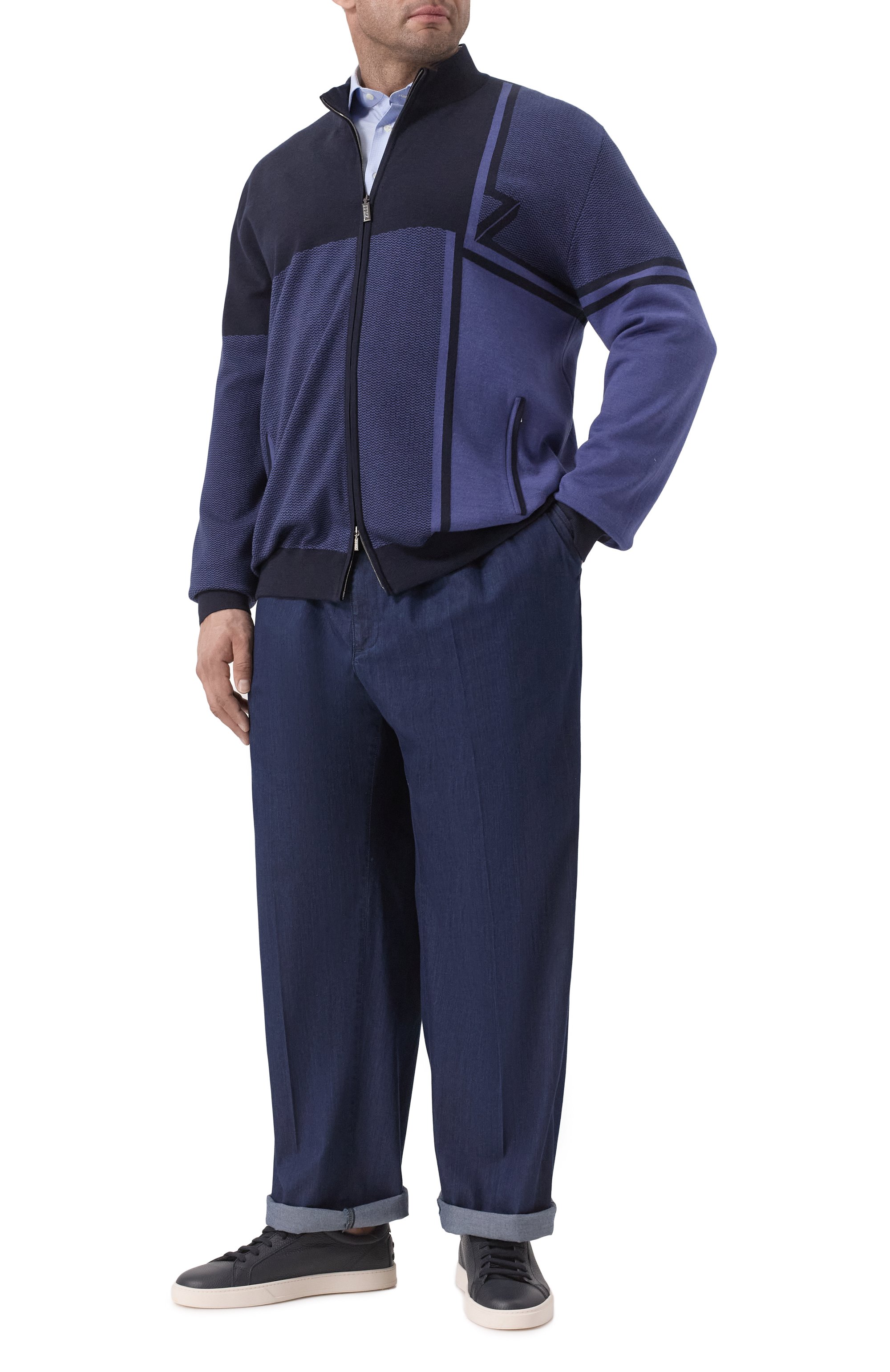 Кардиган из шерсти и шелка ZILLI, арт. JSS003M0240VZDTB0/64, фото 2