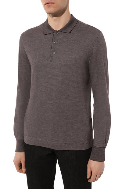 Поло из хлопка и шелка ZEGNA, арт. UC381A6/C748, фото 3