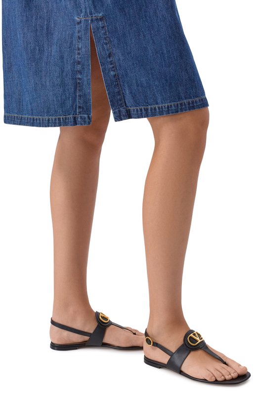 Кожаные сандалии Valentino 8W2S0MB7/DSH Чёрный  8W2S0MB7/DSH Фото 2