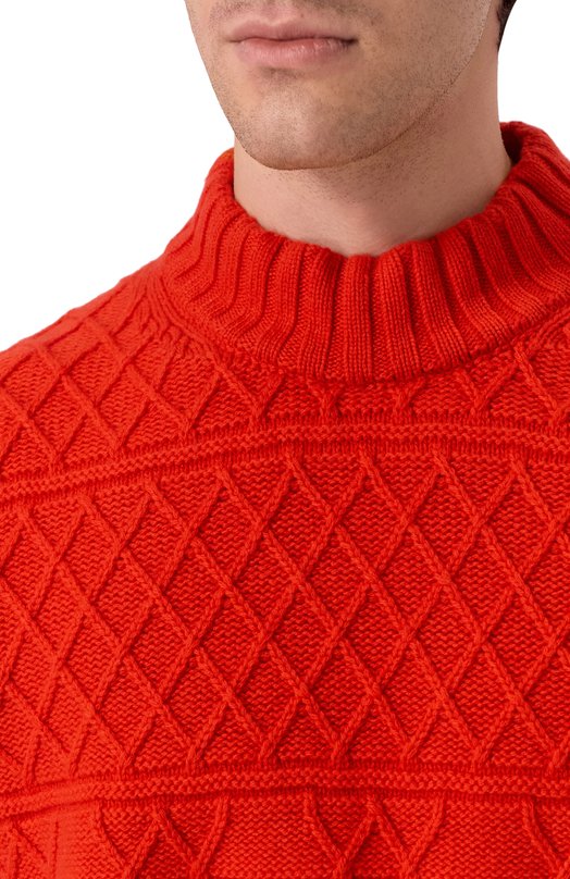 Свитер из шерсти и кашемира Kiton UMM071903 Оранжевый  UMM071903 Фото 5