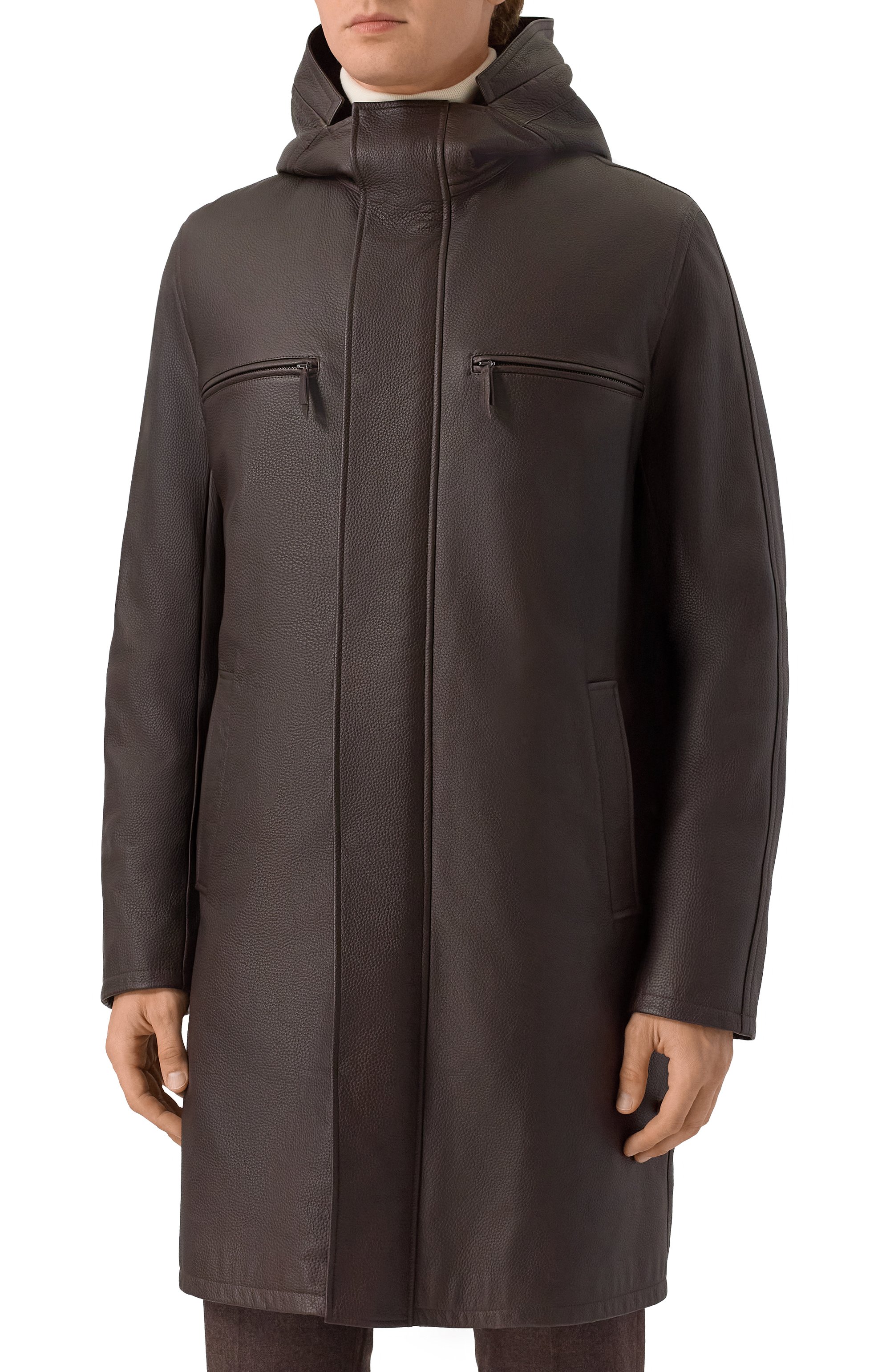 Кожаное пальто с подкладкой из бобра MVST, арт. HARLEM/241-00/48-56, фото 3