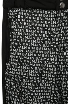 Детские утепленные брюки BALMAIN черного цвета, арт. 6R6R90 | Фото 3 (Случай: Повседневный; Кросс-КТ: Утепленный; Материал внешний: Синтетический материал; Материал сплава: Проставлено; Нос: Не проставлено)