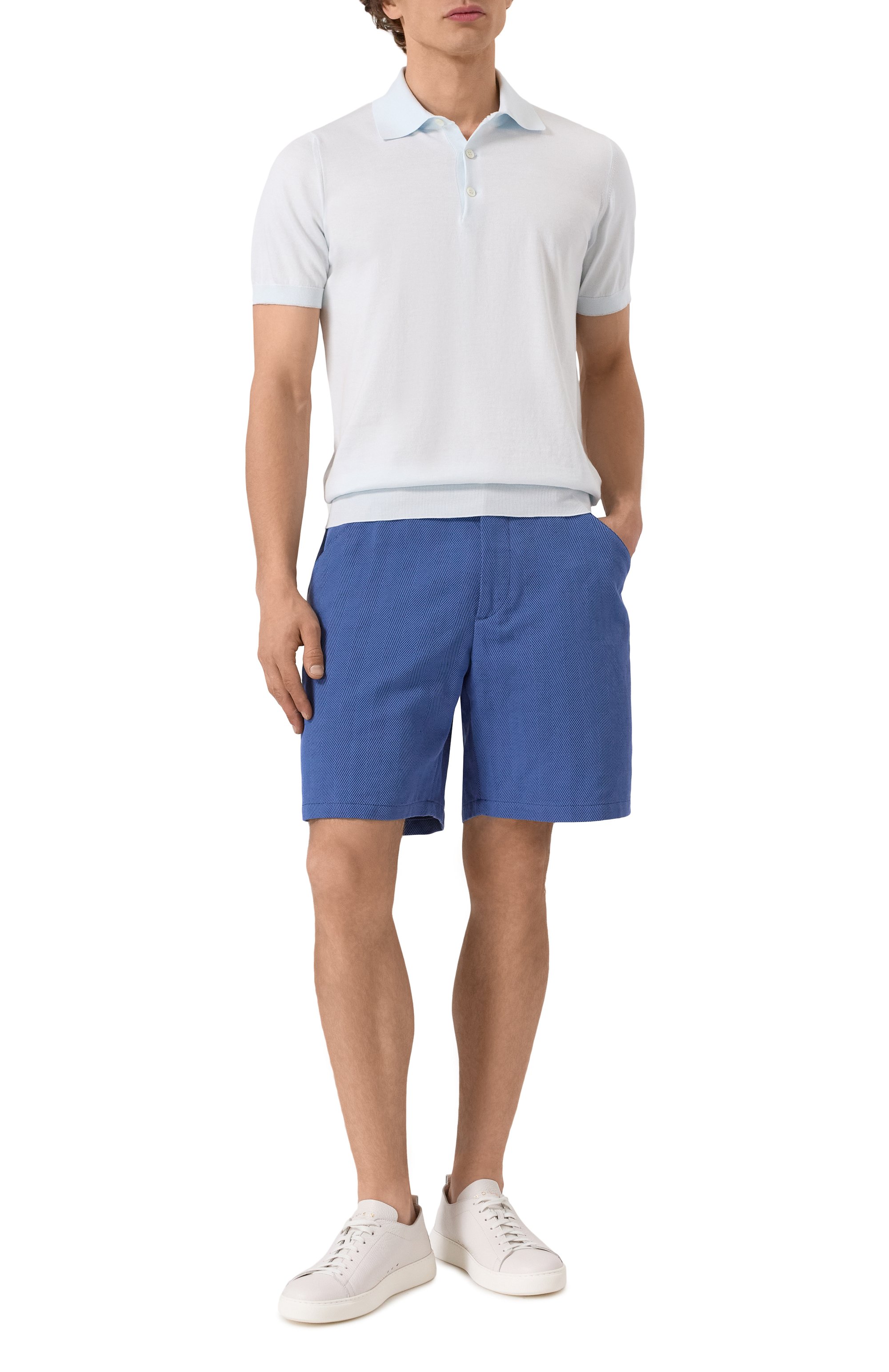 Шорты из хлопка и льна BRUNELLO CUCINELLI, арт. MR471U0055, фото 2