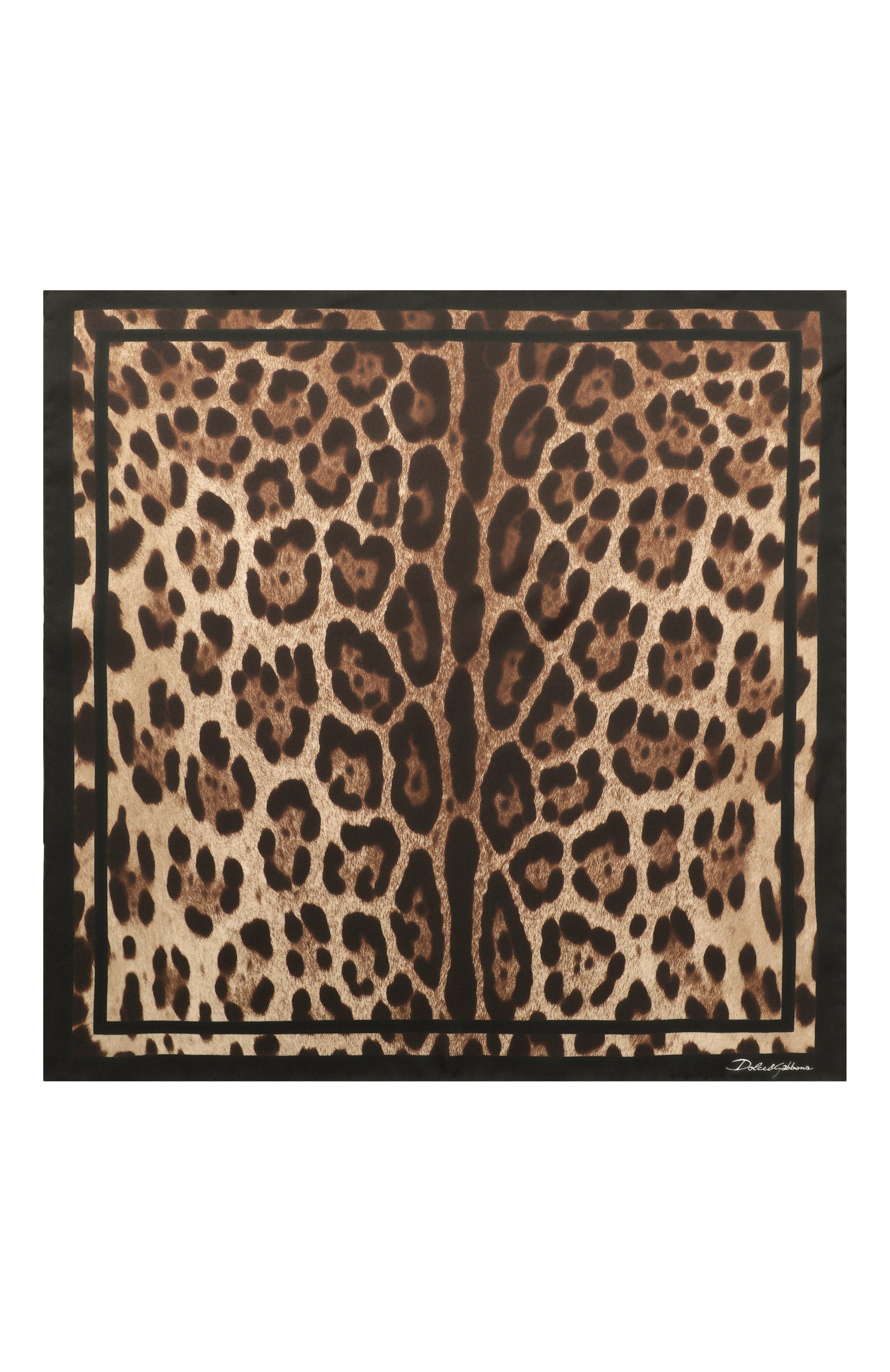 Шелковый платок DOLCE & GABBANA леопардового цвета по цене 35800 руб., арт. FN093R/GDCF5, фото 4 Шелковый платок DOLCE & GABBANA, арт. FN093R/GDCF5, фото 4