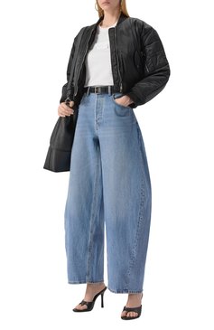 Женская хлопковая футболка ALEXANDER WANG белого цвета, арт. 1CC1251991 | Фото 2 (Материал внешний: Хлопок; Рукава: Короткие; Длина (для топов): Стандартные; Женское Кросс-КТ: Футболка-одежда; Принт: Без принта; Стили: Кэжуэл)