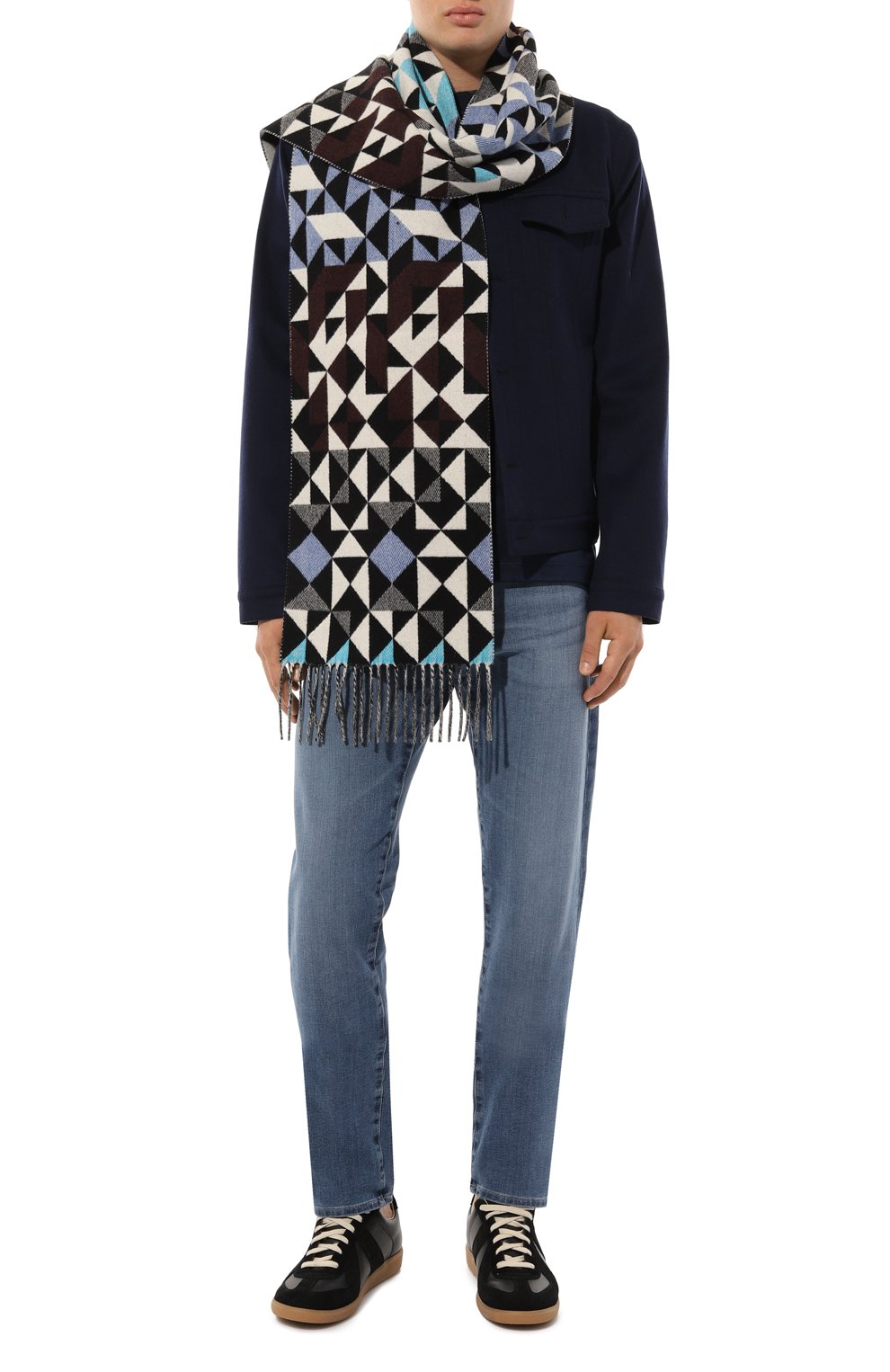 Шарф из шерсти и кашемира PIACENZA CASHMERE 1733, арт. 0PTICAL/84142, фото 2