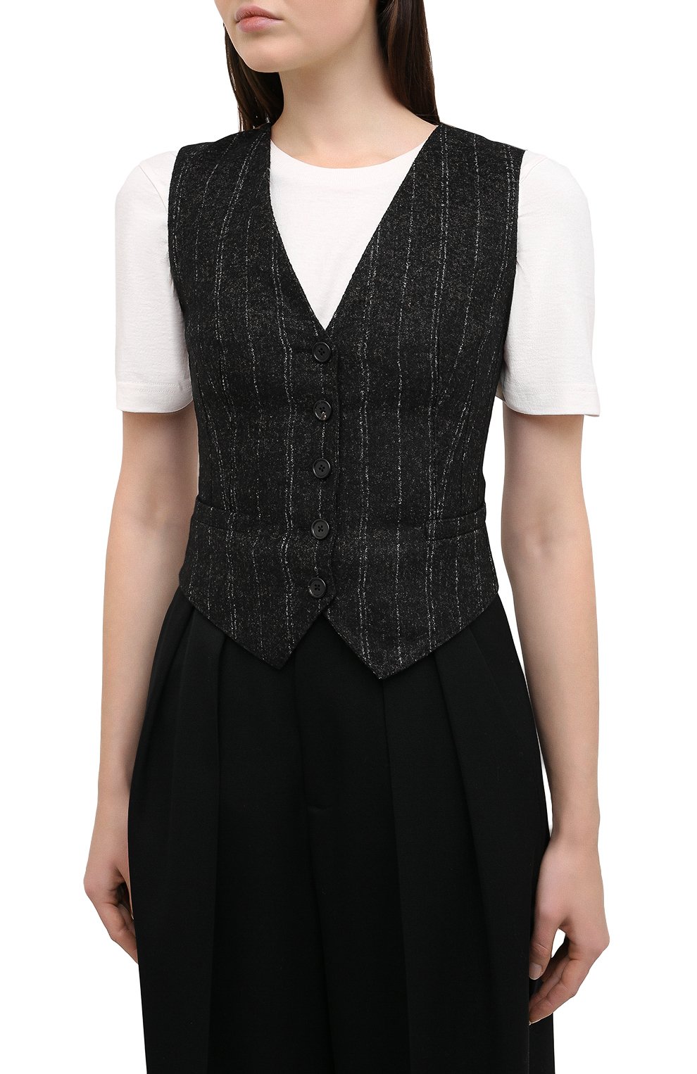 Жилет DOLCE & GABBANA черного цвета по цене 78600 руб., арт. F79H5T/FRMDW, фото 3 Жилет DOLCE & GABBANA, арт. F79H5T/FRMDW, фото 3