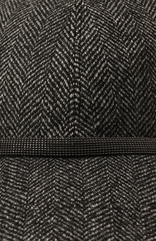 Шерстяная бейсболка Brunello Cucinelli MCAP90050 Серый  MCAP90050 Фото 4