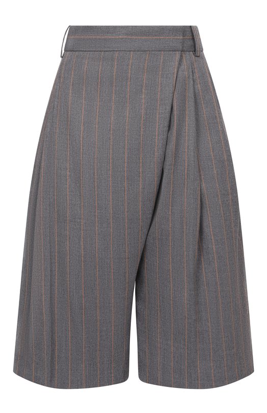 Шорты из шерсти и вискозы Ganni A1110013 Серый A1110013