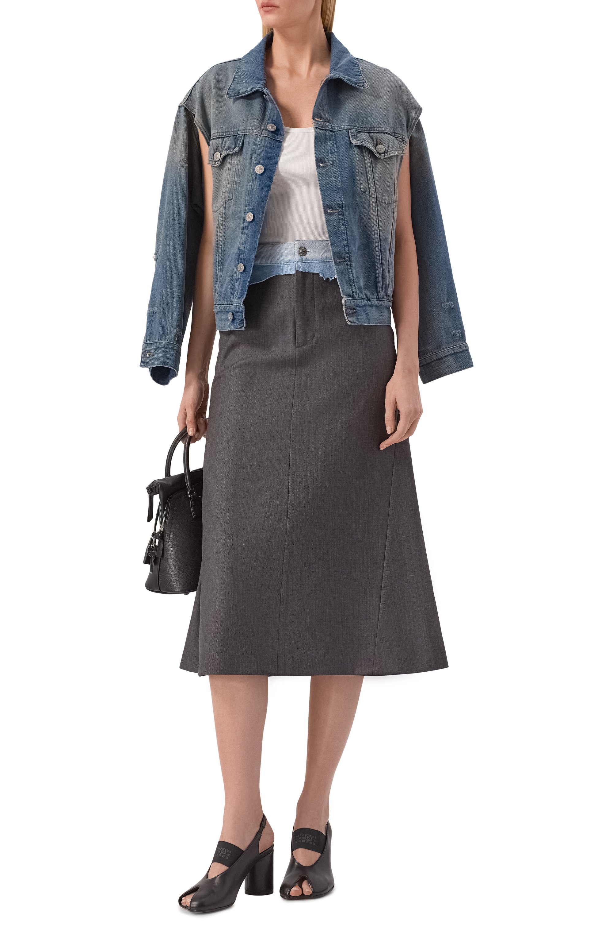 Юбка из шерсти и хлопка MM6, арт. S52MI0027/MTN132, фото 2