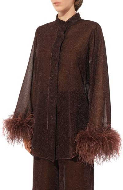 Блузка с отделкой перьями OSEREE, арт. LSF213, фото 3