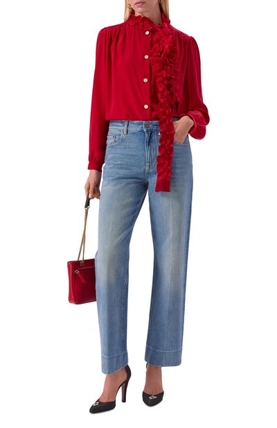 Шелковая блузка VALENTINO, арт. 6B3AB77590F, фото 2