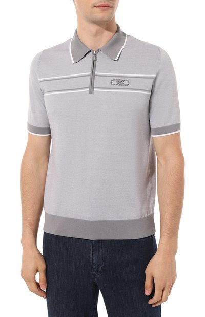 Поло из хлопка и шелка ZILLI, арт. MBZ-PZ032-TW0T1/MC01, фото 3