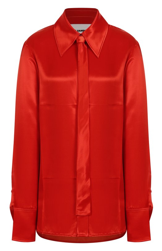 Атласная блузка Jil Sander J03DL0183-J66147 Красный J03DL0183-J66147