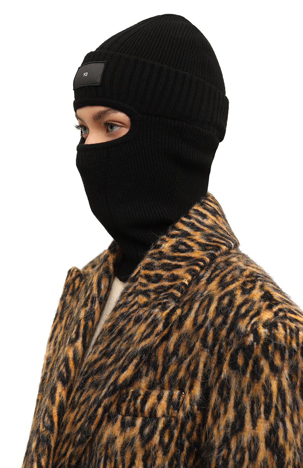 Шерстяная шапка-балаклава Y-3 черного цвета по цене 19650 руб., арт. IK6881, фото 2 Шерстяная шапка-балаклава Y-3, арт. IK6881, фото 2