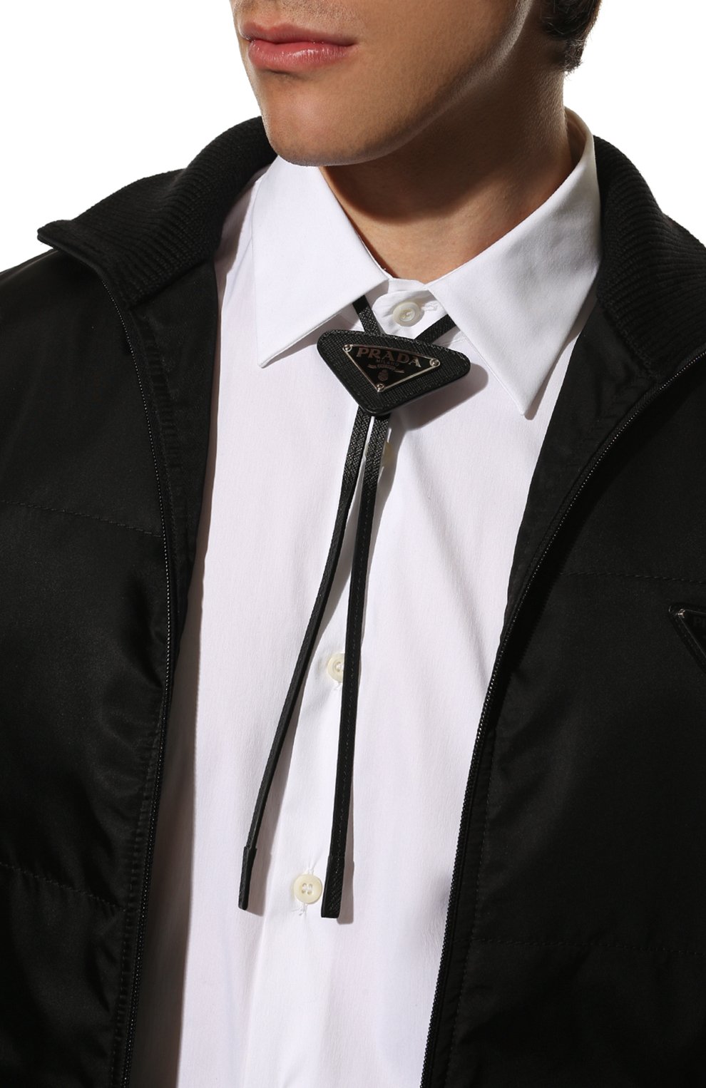 Кожаный галстук боло PRADA, арт. 2IC027-QHH-F0002, фото 2