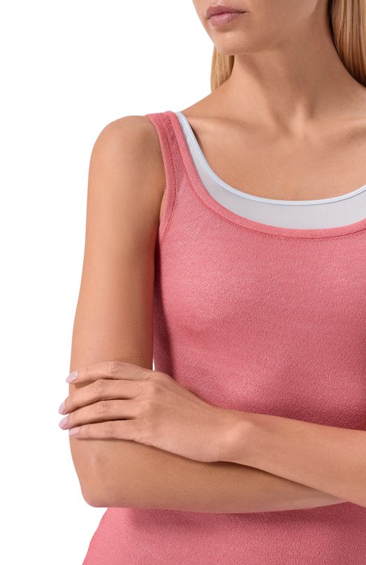 Платье из вискозы Giorgio Armani GW003324/AF25469 Розовый  GW003324/AF25469 Фото 4