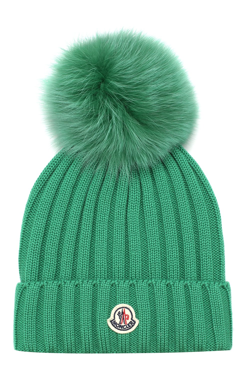Шерстяная шапка с меховым помпоном MONCLER, арт. D2-093-00219-00-03510, фото 1