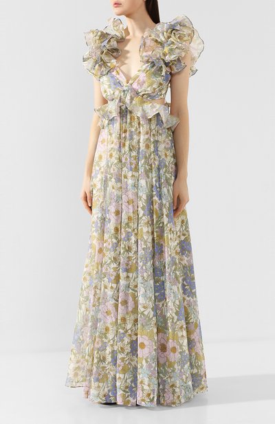 Платье из смеси хлопка и шелка ZIMMERMANN, арт. 7350DSUP, фото 3