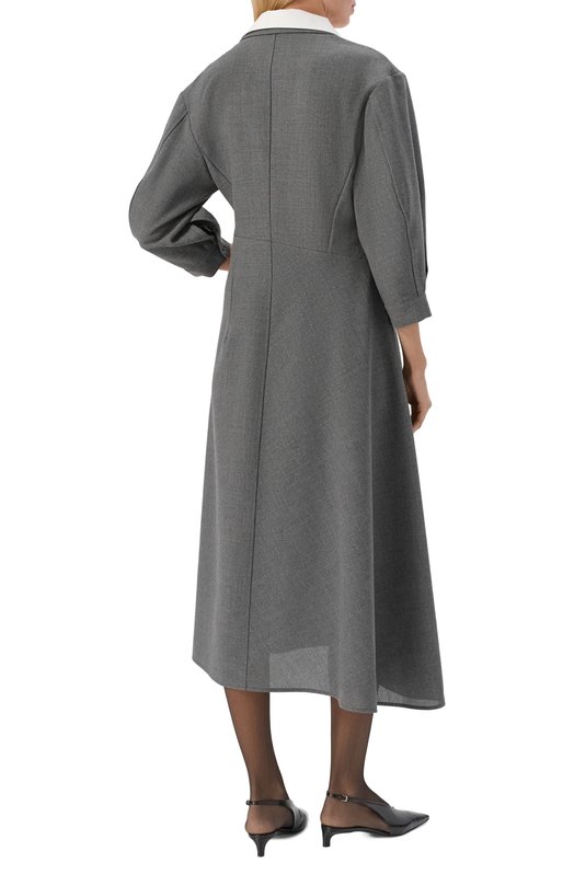 Шерстяное платье Jil Sander J02CT0522/J41557 Серый  J02CT0522/J41557 Фото 4
