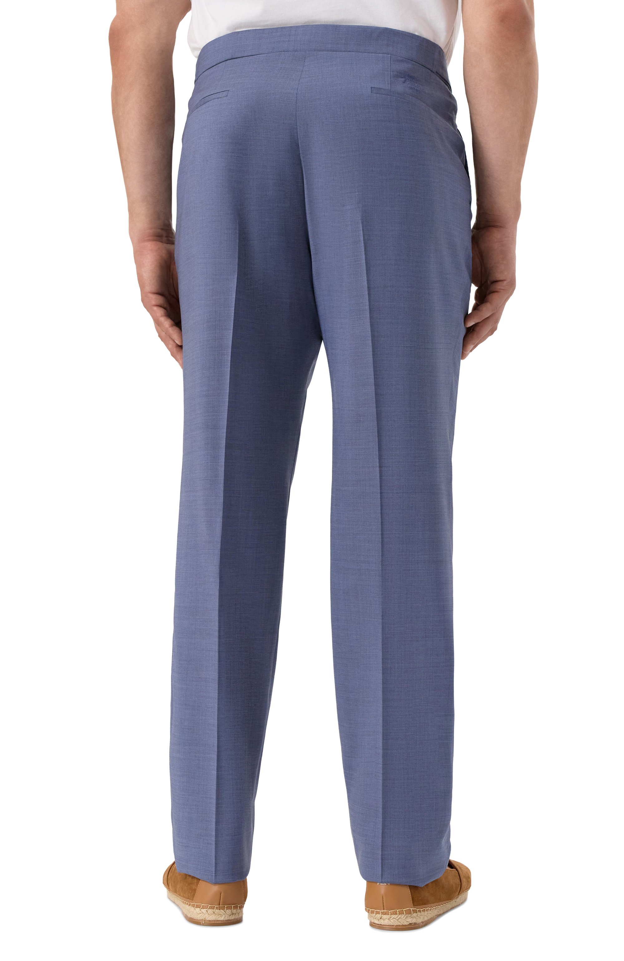 Шерстяные брюки ZILLI синего цвета по цене 121500 руб., арт. CPPTA1M028660014U/58, фото 4 Шерстяные брюки ZILLI, арт. CPPTA1M028660014U/58, фото 4