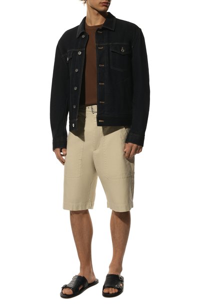 Шлепанцы из кожи аллигатора SANTONI темно-синего цвета по цене 75250 руб., арт. MCEG16723HC6VNEBU60/AMIS, фото 2 Шлепанцы из кожи аллигатора SANTONI, арт. MCEG16723HC6VNEBU60/AMIS, фото 2