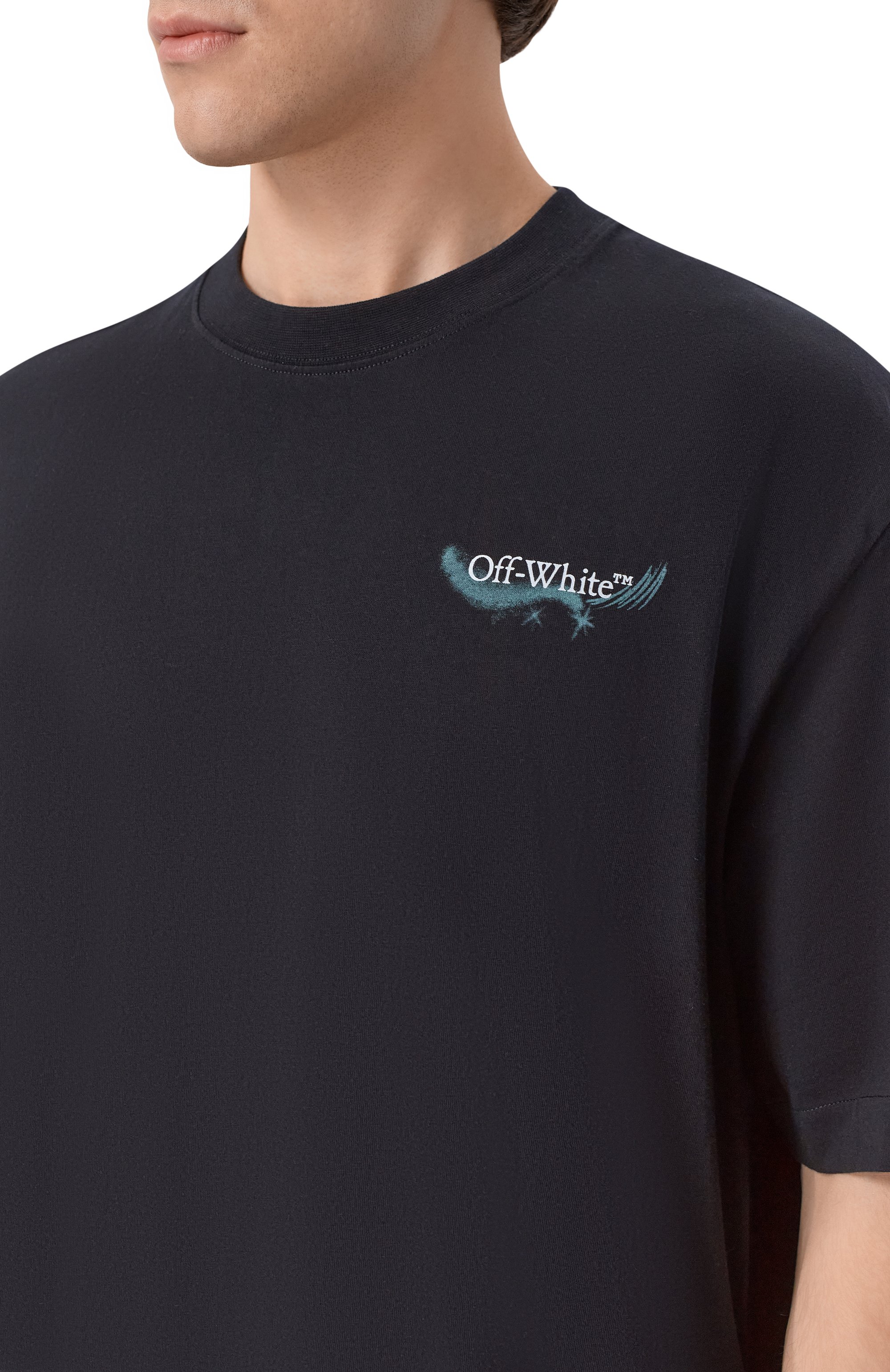 Хлопковая футболка OFF-WHITE, арт. 0MAA120S26JER00E, фото 5