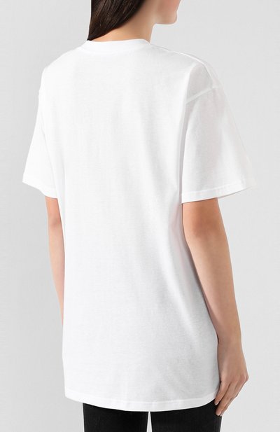 Хлопковая футболка JIMMY CHOO белого цвета по цене 24150 руб., арт. JC-TEE/S006, фото 4 Хлопковая футболка JIMMY CHOO, арт. JC-TEE/S006, фото 4
