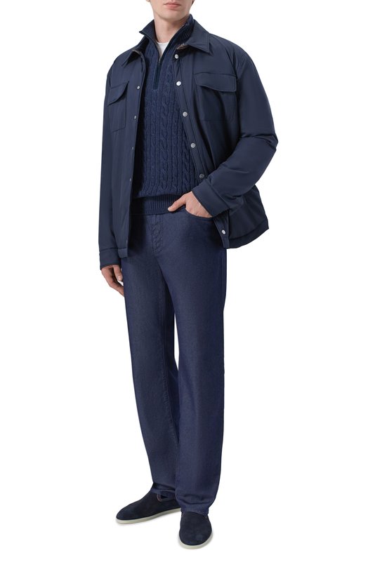 Кашемировый свитер Loro Piana FAD7358 Синий  FAD7358 Фото 2