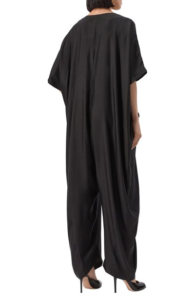 Атласный комбинезон GIORGIO ARMANI черного цвета по цене 343500 руб., арт. GW000884/TE14704, фото 4 Атласный комбинезон GIORGIO ARMANI, арт. GW000884/TE14704, фото 4