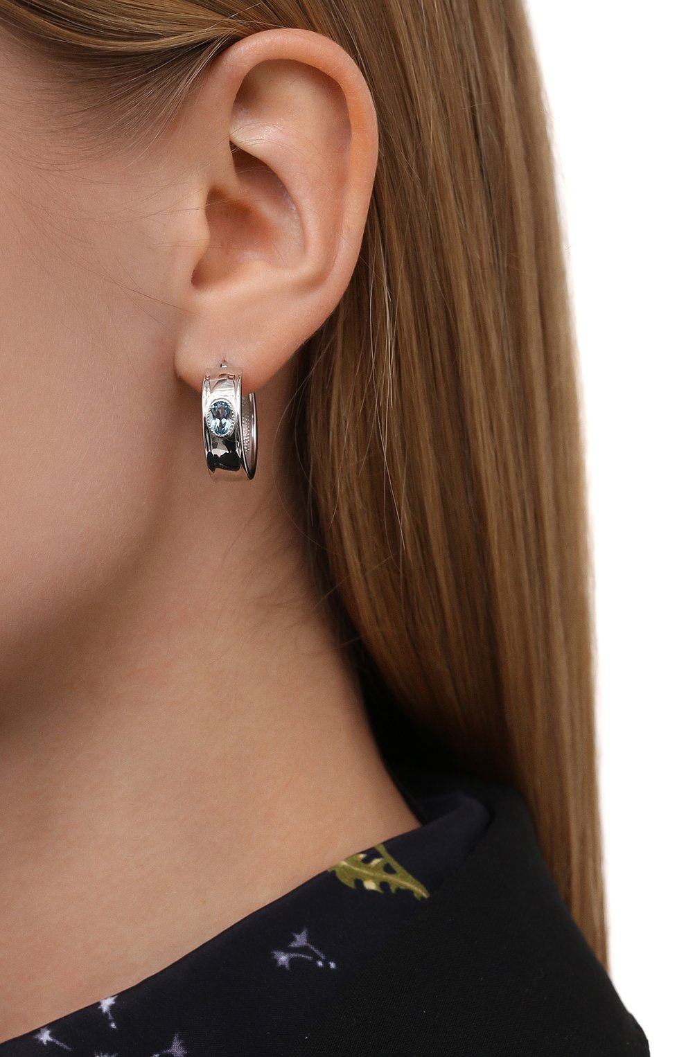 Серьги с голубым топазом MOONKA, арт. an-er-tpz, фото 2