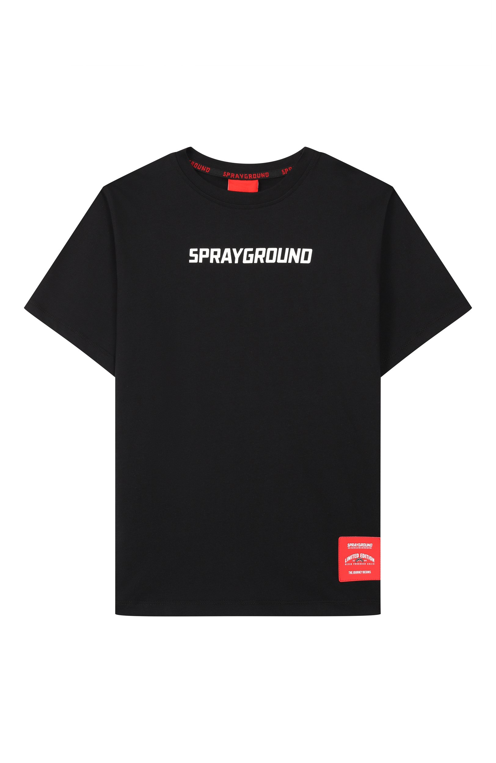 Хлопковая футболка SPRAYGROUND, арт. SPY1565BLK/SHARK SH0RT 0VER T-SHIRT BLK, фото 1
