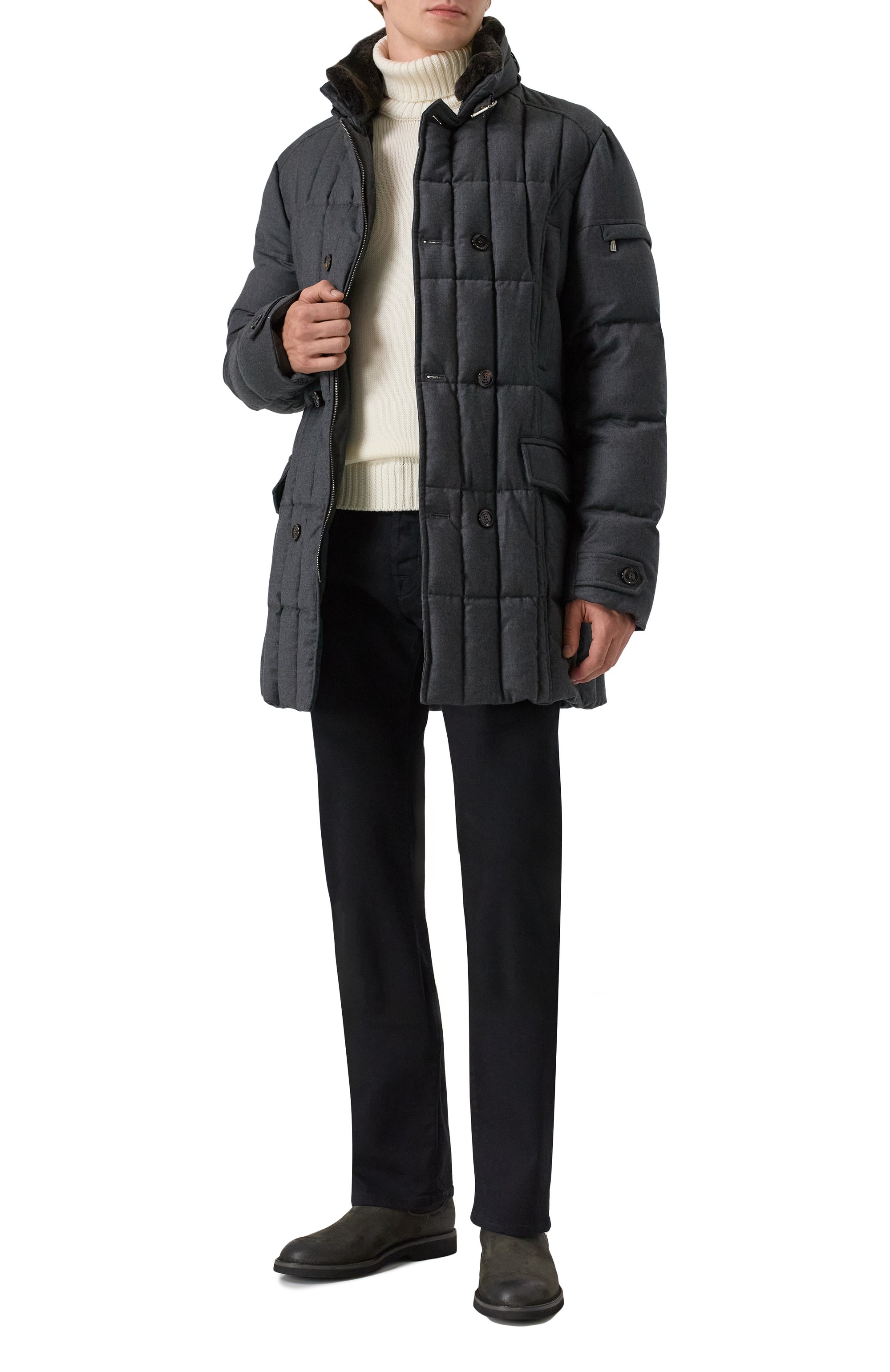 Пуховик morris-l с воротником из овчины MOORER, арт. M0RRIS/L, фото 2