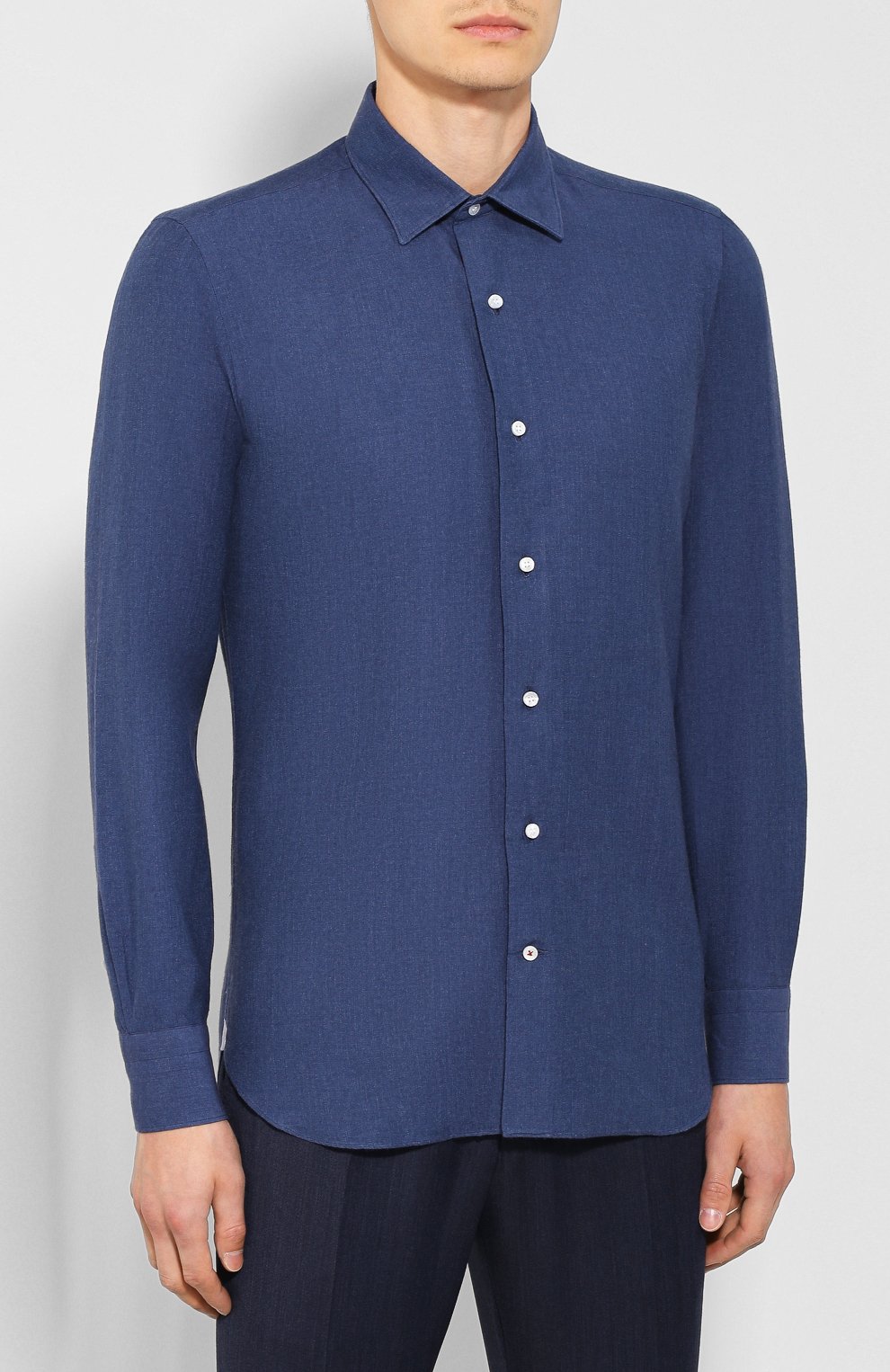 Хлопковая рубашка LORO PIANA, арт. FAI8634, фото 3