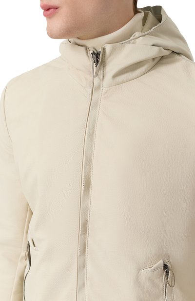 Кожаная куртка DANIELE BASTA кремового цвета по цене 178500 руб., арт. DB1146S58, фото 5 Кожаная куртка DANIELE BASTA, арт. DB1146S58, фото 5