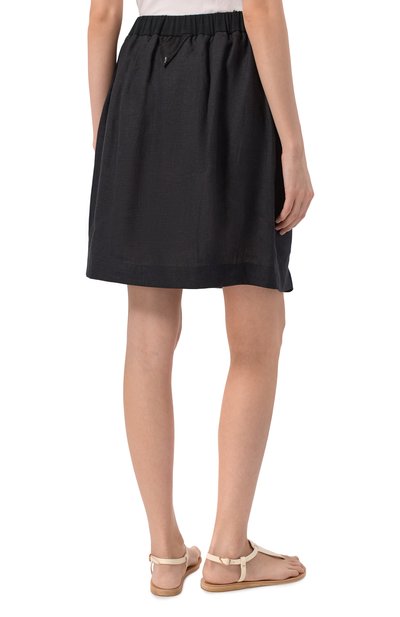 Льняная юбка MIDGARD PARIS черного цвета по цене 34000 руб., арт. SK2002-LN-BK, фото 4 Льняная юбка MIDGARD PARIS, арт. SK2002-LN-BK, фото 4