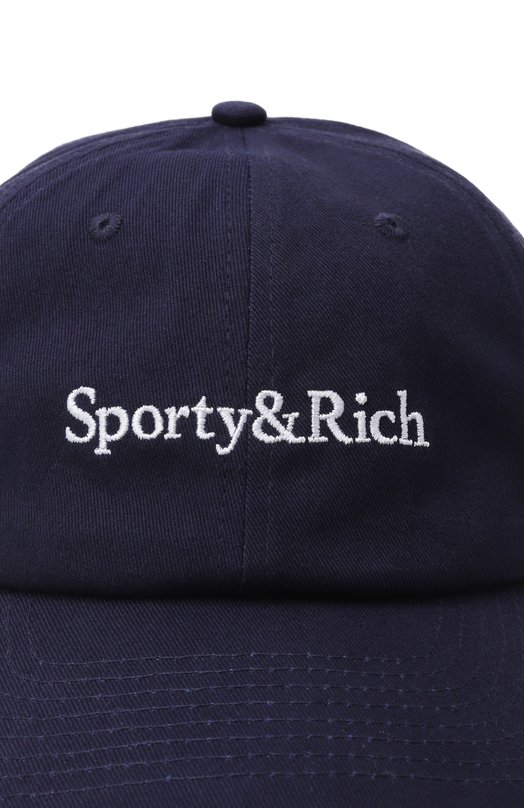 Хлопковая бейсболка Sporty and Rich AC07964300BL106 Синий  AC07964300BL106 Фото 3