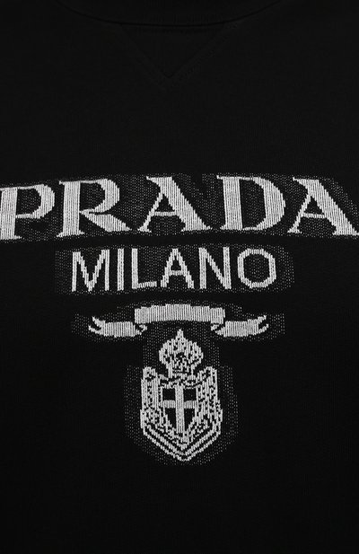 Хлопковый свитшот PRADA, арт. UJL148-1Y13-F0967-202, фото 5
