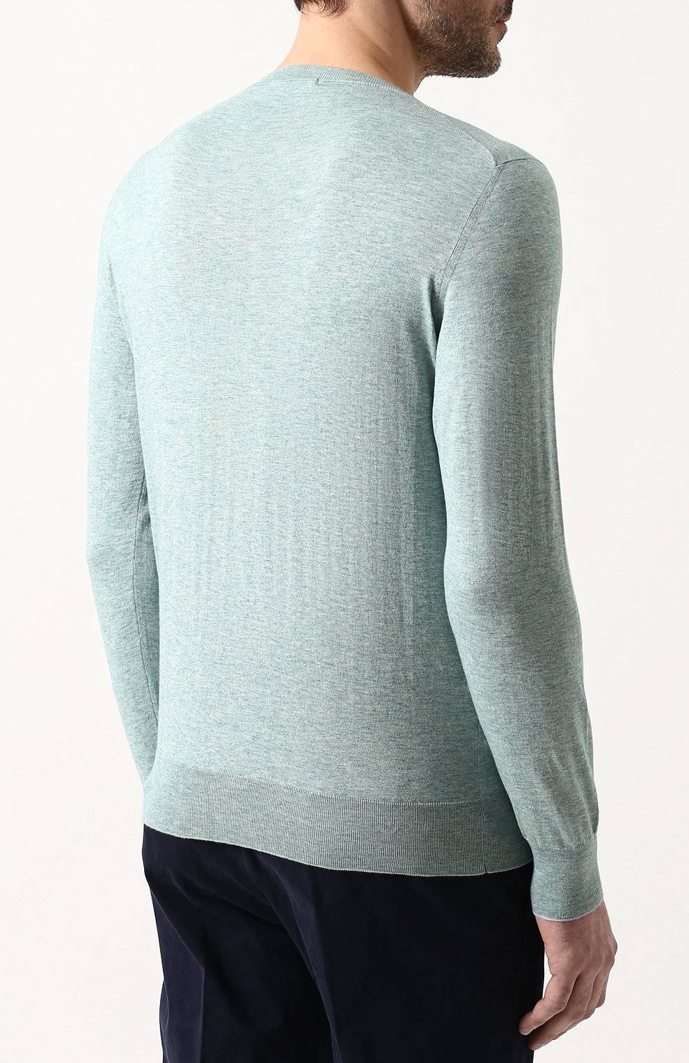 Джемпер тонкой вязки из смеси хлопка и кашемира FIORONI, арт. M14609A3, фото 4