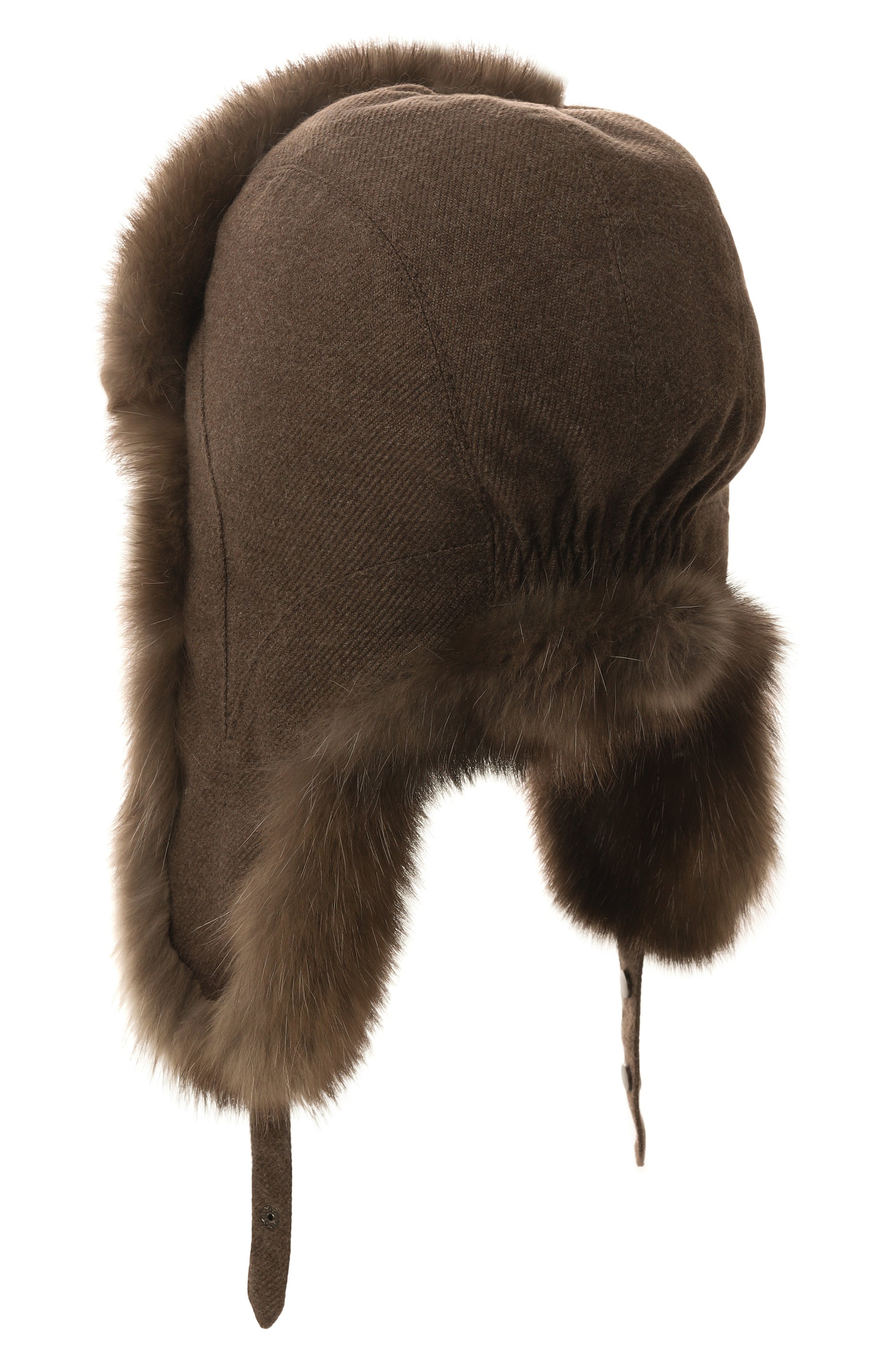 Утепленная шапка-ушанка star с отделкой из соболя BLACK SABLE, арт. BS-24001MG, фото 3