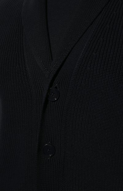 Кардиган из хлопка и кашемира BOSS темно-синего цвета по цене 24800 руб., арт. 50467955, фото 5 Кардиган из хлопка и кашемира BOSS, арт. 50467955, фото 5