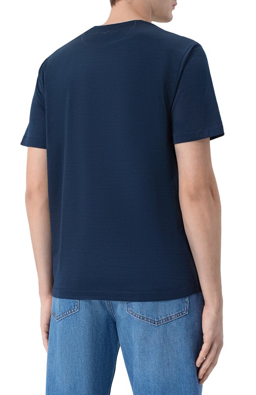 Хлопковая футболка Stefano Ricci MNH6105000/TE0001 Синий  MNH6105000/TE0001 Фото 4